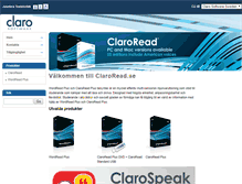 Tablet Screenshot of claroread.se
