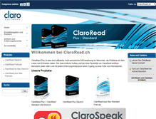 Tablet Screenshot of claroread.ch